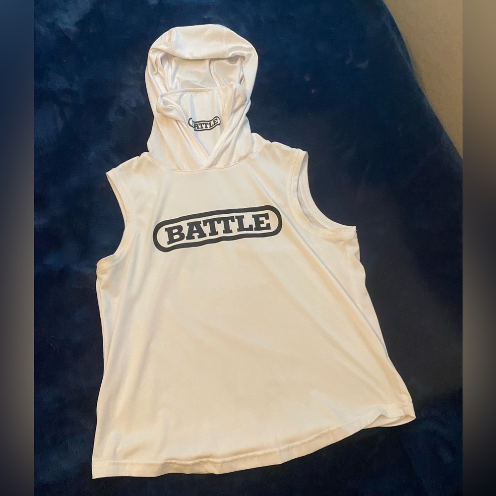 2 Battle Youth Sleeveless dry fit shirt YL 1 black and 1 white, sold together